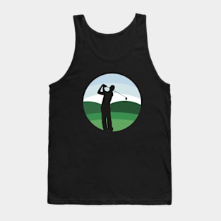 Golf Flat Illustration Tank Top